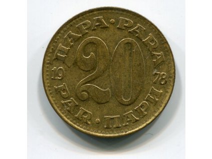 JUGOSLÁVIE. 20 para 1978