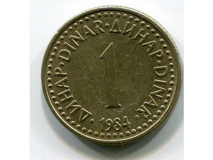 JUGOSLÁVIE. 1 dinar 1984.