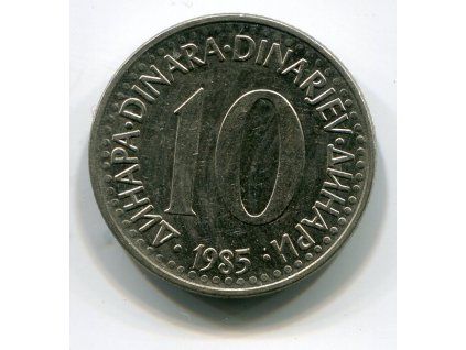 JUGOSLÁVIE. 10 dinara 1985.