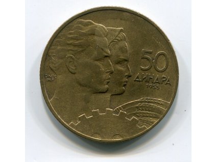 JUGOSLÁVIE. 50 dinara 1955.