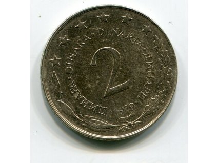 JUGOSLÁVIE. 2 dinara 1979.