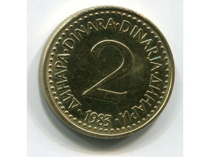 JUGOSLÁVIE. 2 dinara 1983.