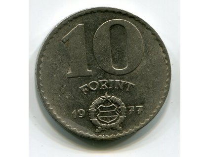 MAĎARSKO. 10 forint 1977.