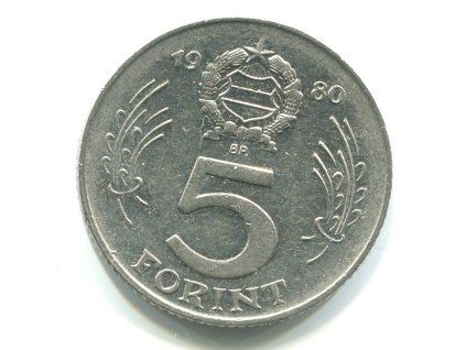 MAĎARSKO. 5 forint 1980.