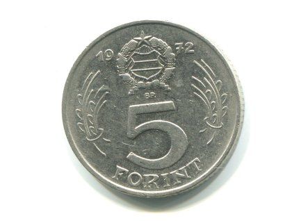 MAĎARSKO. 5 forint 1972.