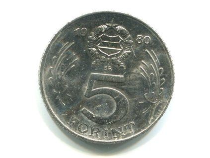 MAĎARSKO. 5 forint 1980.