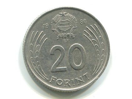 MAĎARSKO. 20 forint 1986.