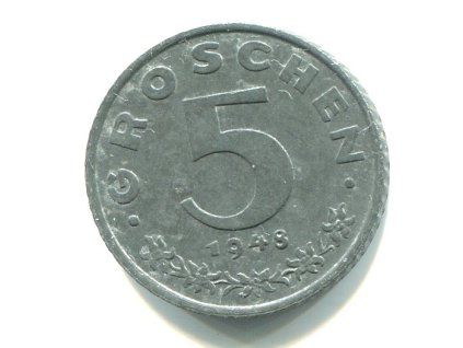RAKOUSKO. 5 Groschen 1948.