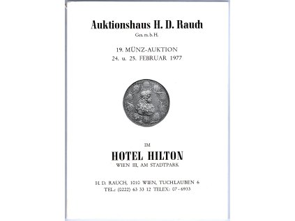 Aukční katalog firmy RAUCH, Wien, č. 19 / 24.-25. 2.1977.