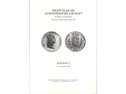 Aukční katalog firmy Westfalische Auktions-Gesellschaft, č. 17 / 10.-12. 9.2001.