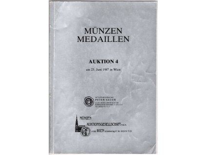 Aukční katalog firmy Peter Sauer, Wien, č. 4 / 23. 6.1987.