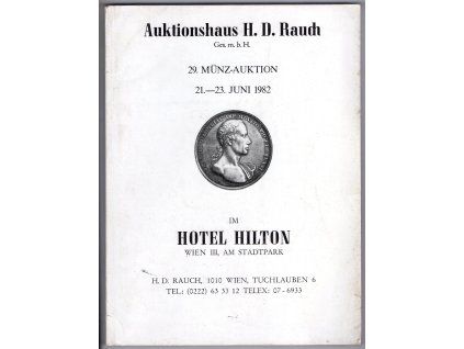 Aukční katalog firmy RAUCH, Wien, č. 29 / 21.-23.6.1982.