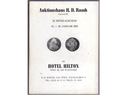 Aukční katalog firmy RAUCH, Wien, č. 28 / 18.-20. 1.1982.
