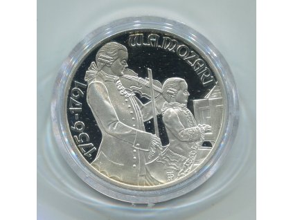RAKOUSKO. 100 Schilling 1991. W. A. Mozart. Ag. PROOF.
