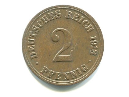 NĚMECKO. 2 Pfennig 1913/A.
