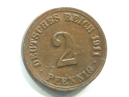 NĚMECKO. 2 Pfennig 1911/A.