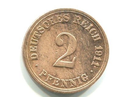 NĚMECKO. 2 Pfennig 1911/A.