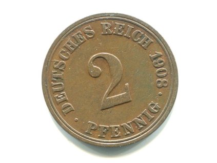 NĚMECKO. 2 Pfennig 1908/A.