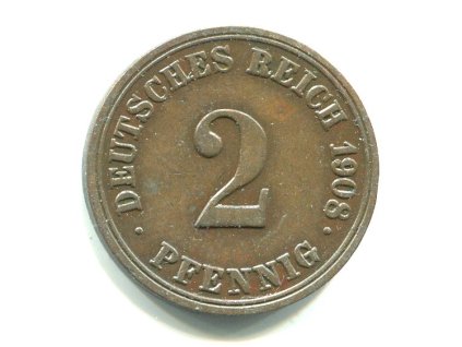 NĚMECKO. 2 Pfennig 1908/A.