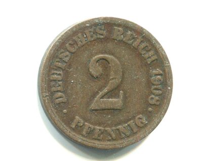 NĚMECKO. 2 Pfennig 1908/A.