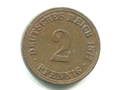 NĚMECKO. 2 Pfennig 1877/A.