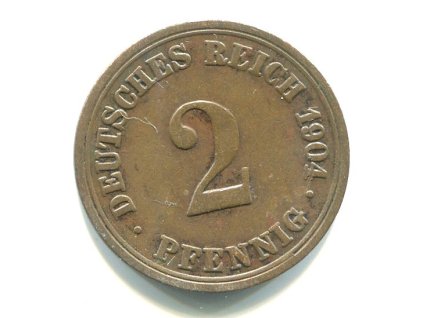 NĚMECKO. 2 Pfennig 1904/A.