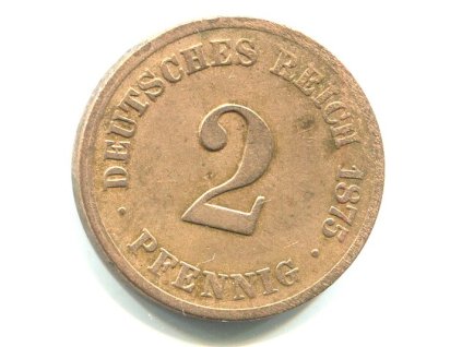 NĚMECKO. 2 Pfennig 1875/C.