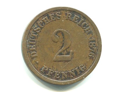 NĚMECKO. 2 Pfennig 1876/D.