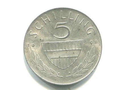 RAKOUSKO. 5 Schilling 1968. Ag.