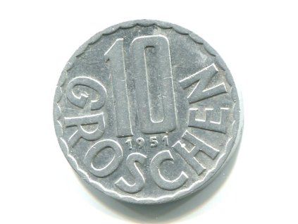 RAKOUSKO. 10 Groschen 1951.