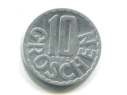 RAKOUSKO. 10 Groschen 1952.
