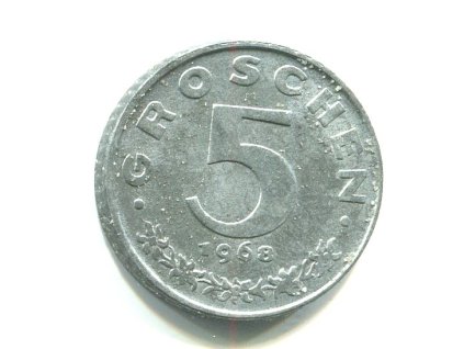 RAKOUSKO. 5 Groschen 1968.