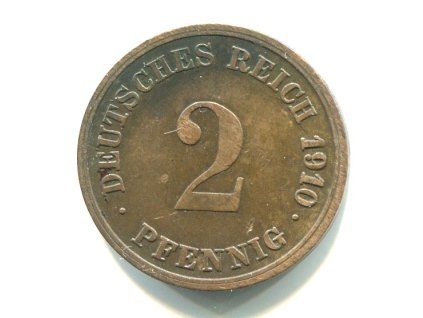 NĚMECKO. 2 Pfennig 1910/G.