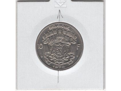 BELGIE. 10 francs 1974. BELGIQUE. Posun v ose o 180°.