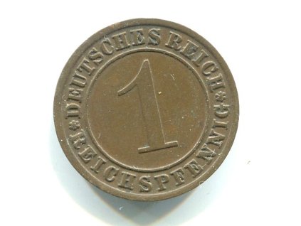 NĚMECKO. 1 Reichspfennig 1933/A.