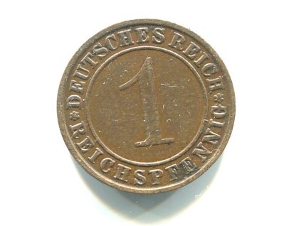 NĚMECKO. 1 Reichspfennig 1934/A. KM-37