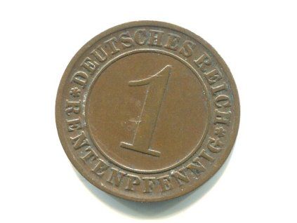 NĚMECKO. 1 Rentenpfennig 1924/A