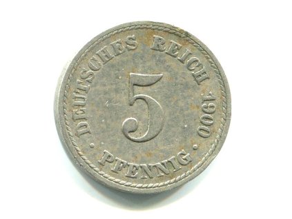 NĚMECKO. 5 Pfennig 1900/A.