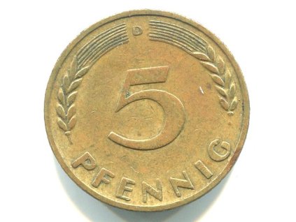 NĚMECKO. 5 Pfennig 1949/D.