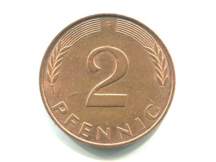 NĚMECKO. 2 Pfennig 1990/F.