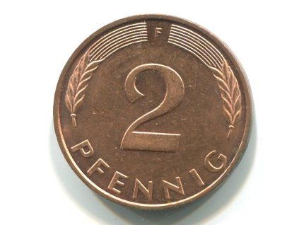 NĚMECKO. 2 Pfennig 1992/F.