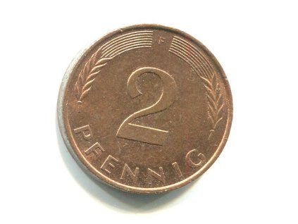 NĚMECKO. 2 Pfennig 1994/F.