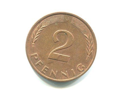 NĚMECKO. 2 Pfennig 1986/J.