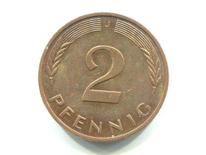 NĚMECKO. 2 Pfennig 1984/J.