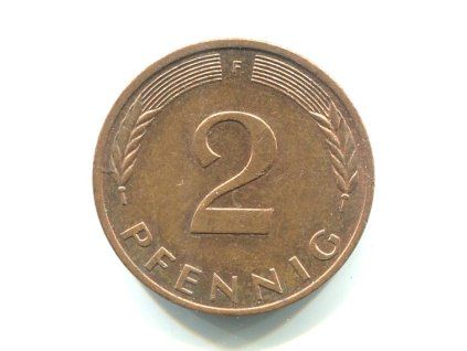 NĚMECKO. 2 Pfennig 1983/F.