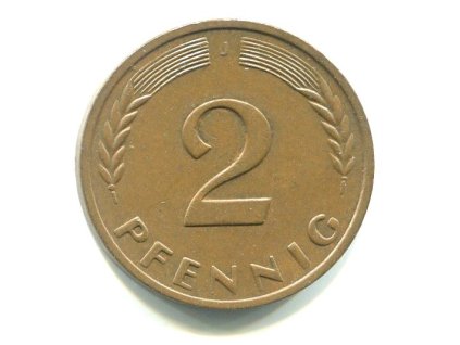 NĚMECKO. 2 Pfennig 1966/J.