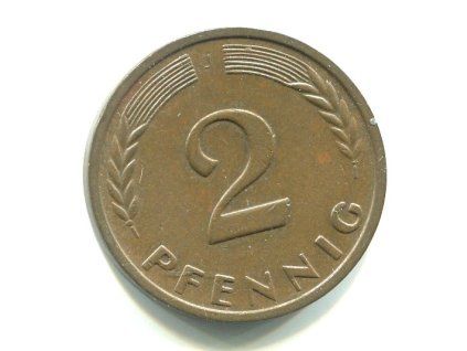 NĚMECKO. 2 Pfennig 1962/J.