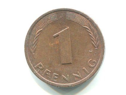 NĚMECKO. 1 Pfennig 1995/J.