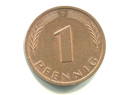 NĚMECKO. 1 Pfennig 1991/D