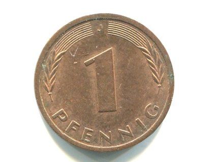 NĚMECKO. 1 Pfennig 1990/J